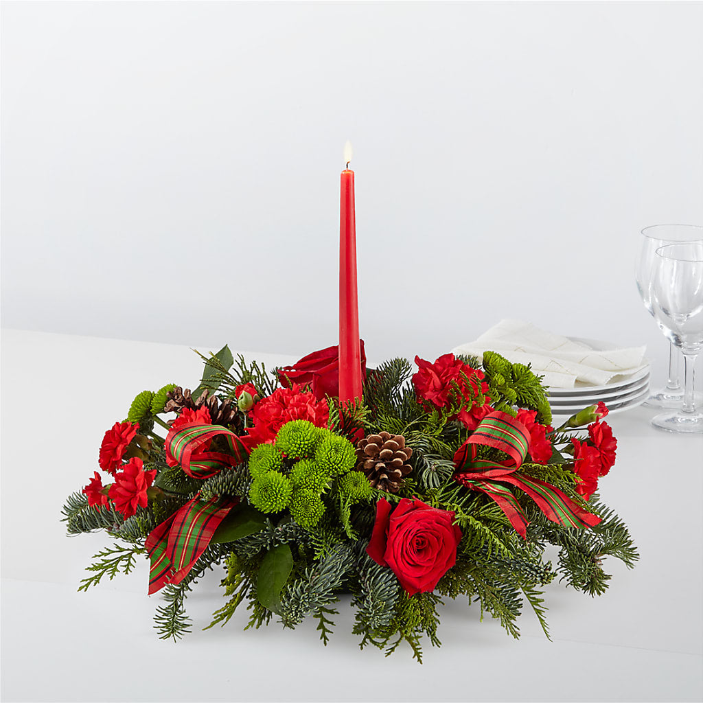 By the Candlelight Centerpiece – Flowers By Mayra Inc, Freeport NY