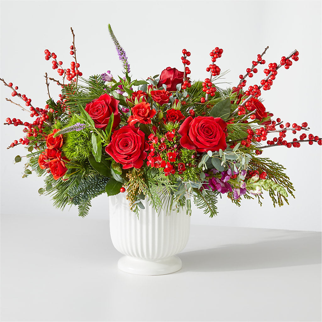 Big Red Bow Bouquet – Flowers By Mayra Inc, Freeport NY