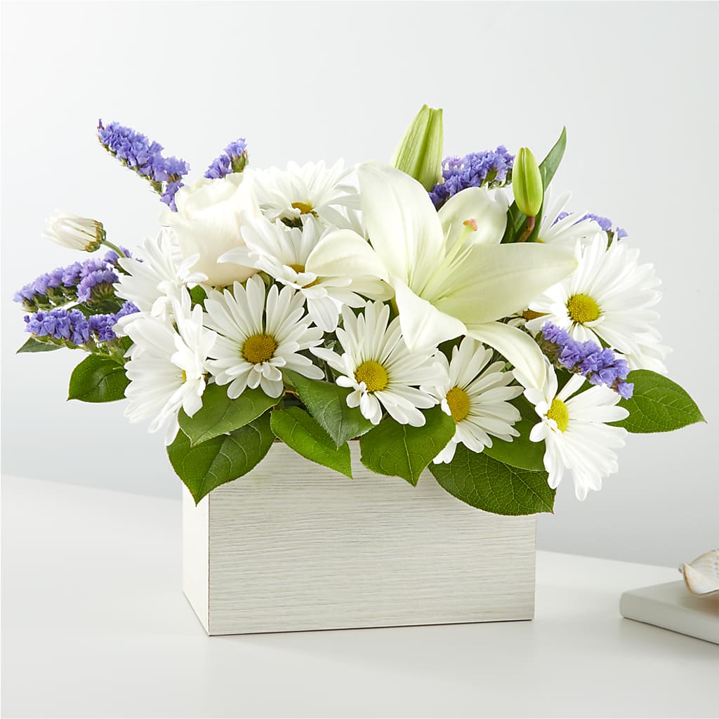 Beyond Blue Box Bouquet – Flowers By Mayra Inc, Freeport NY