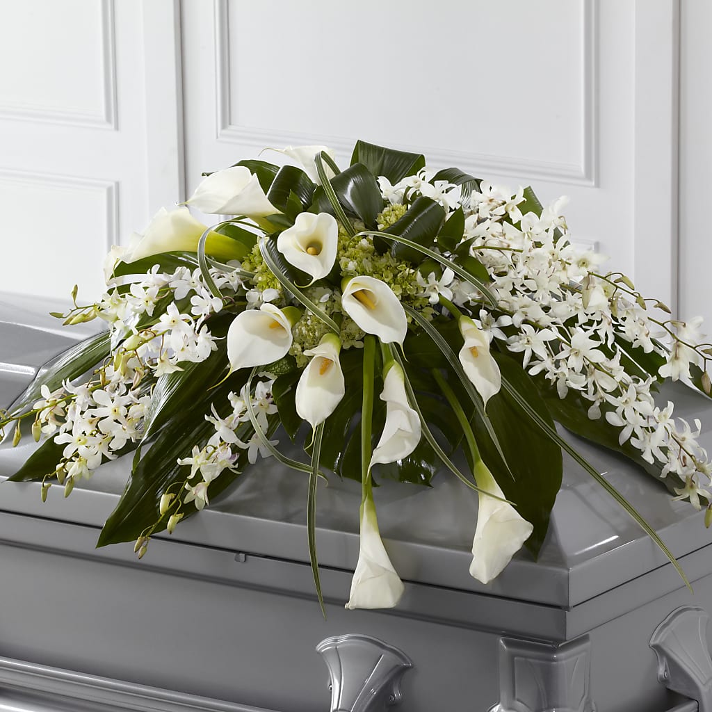 Angel Wings Casket Spray – Flowers By Mayra Inc, Freeport NY