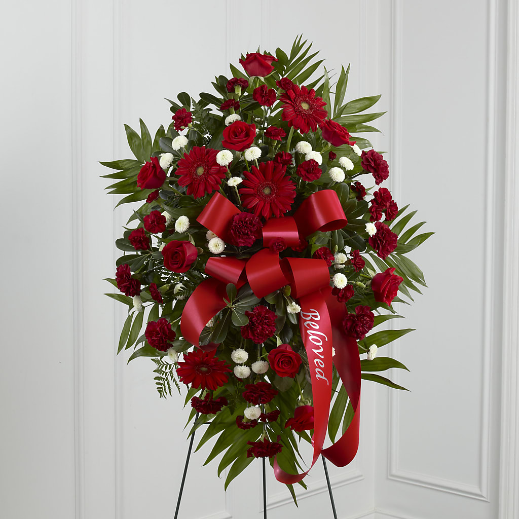 Treasured Memories Standing Spray – Flowers By Mayra Inc, Freeport NY