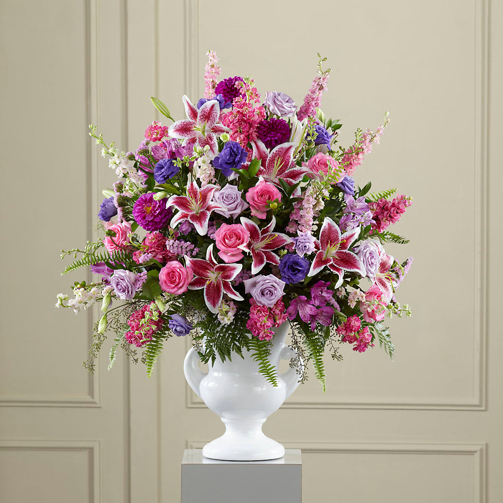 Peaceful Tribute Arrangement – Flowers By Mayra Inc, Freeport NY