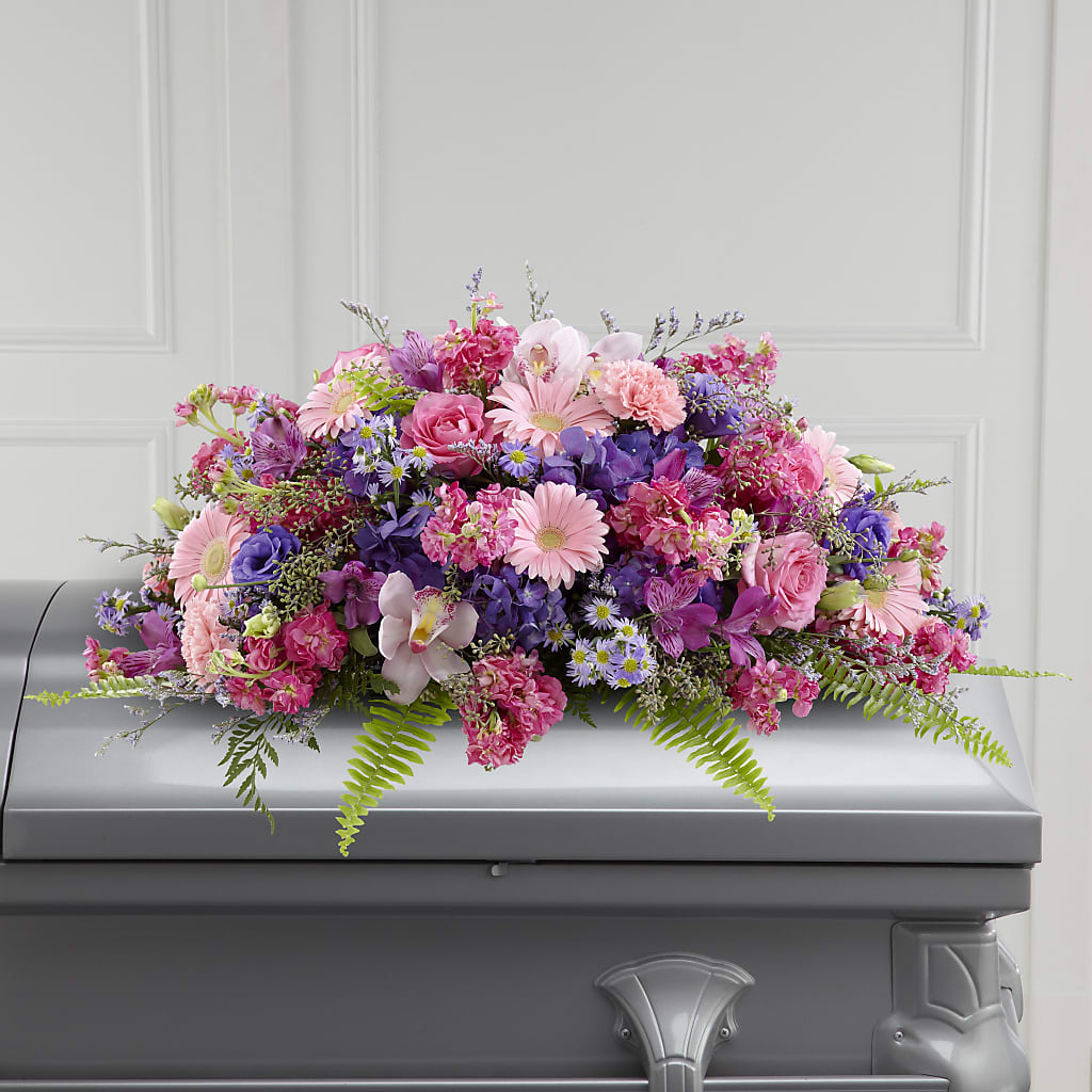 Glorious Garden Casket Spray – Flowers By Mayra Inc, Freeport NY