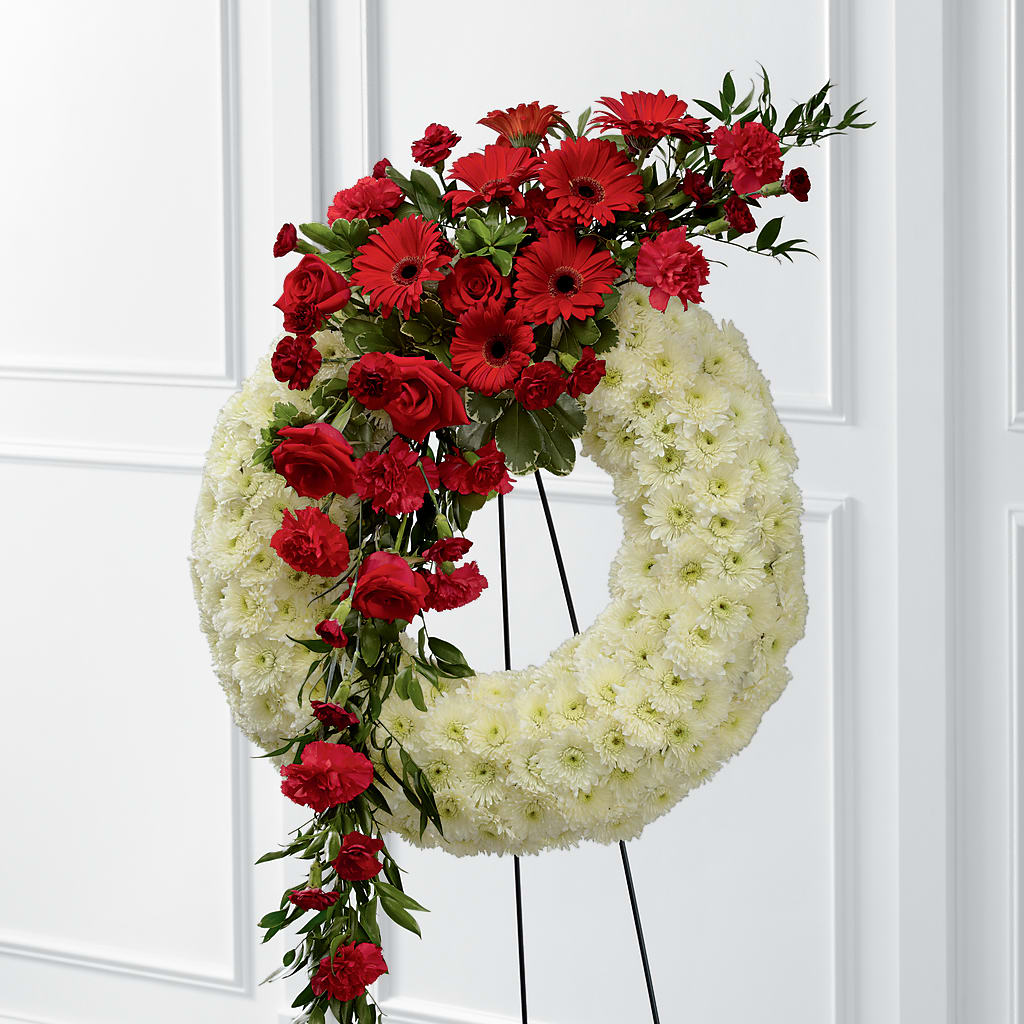 Graceful Tribute Wreath – Flowers By Mayra Inc, Freeport NY