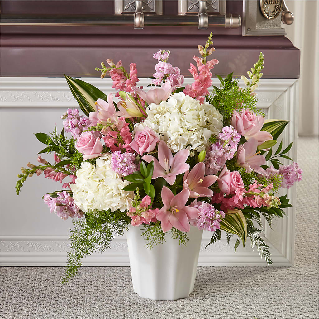 Simply Serene Floor Basket – Flowers By Mayra Inc, Freeport NY
