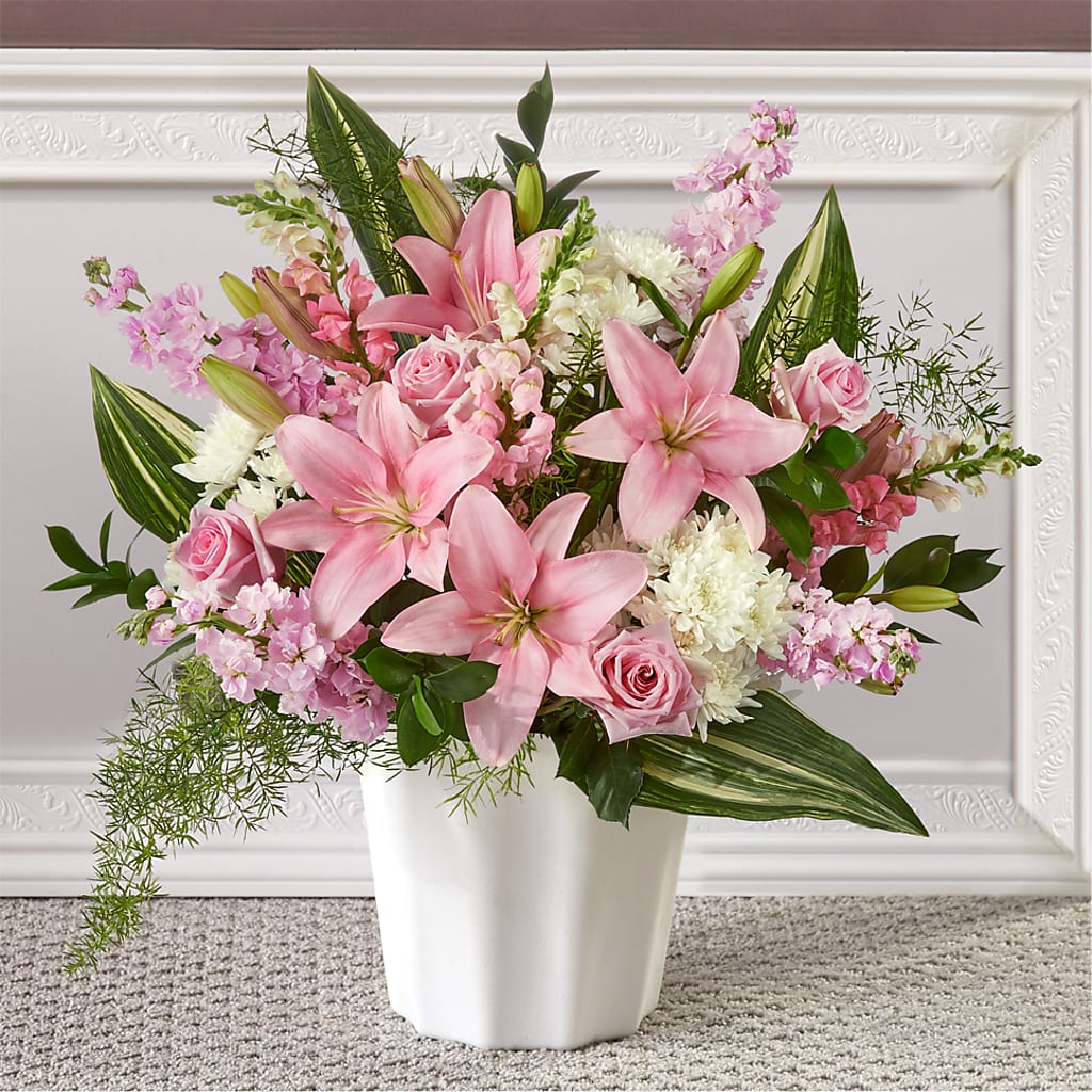 Simply Serene Floor Basket – Flowers By Mayra Inc, Freeport NY