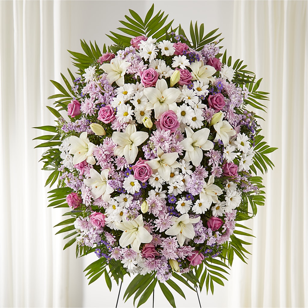 Surrounded by Love Standing Spray – Flowers By Mayra Inc, Freeport NY