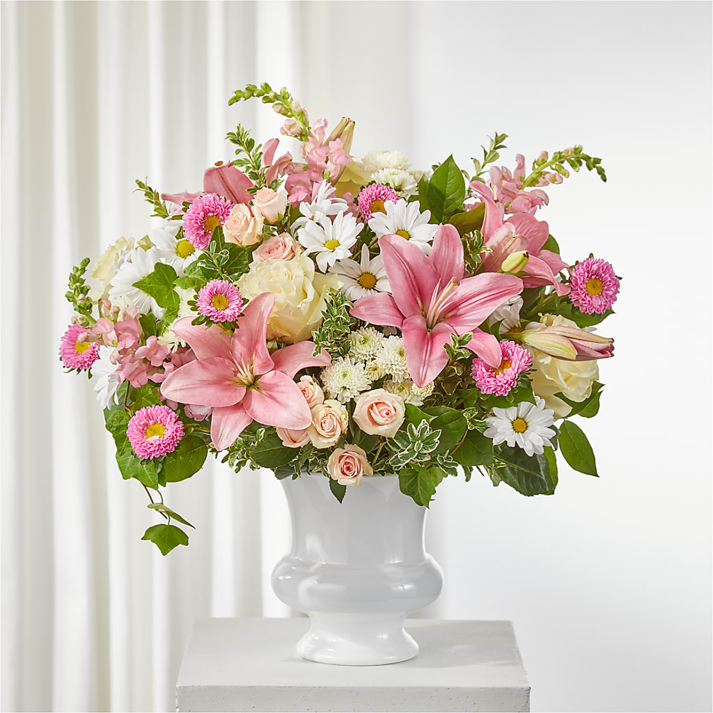 Empathetic Blooms Urn Arrangement – Flowers By Mayra Inc, Freeport NY