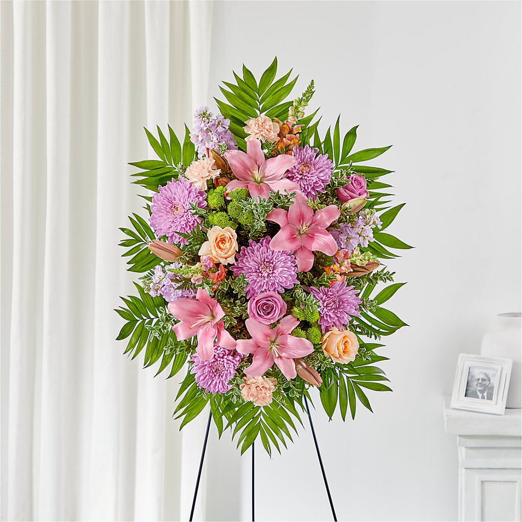 Love & Light Standing Spray – Flowers By Mayra Inc, Freeport NY