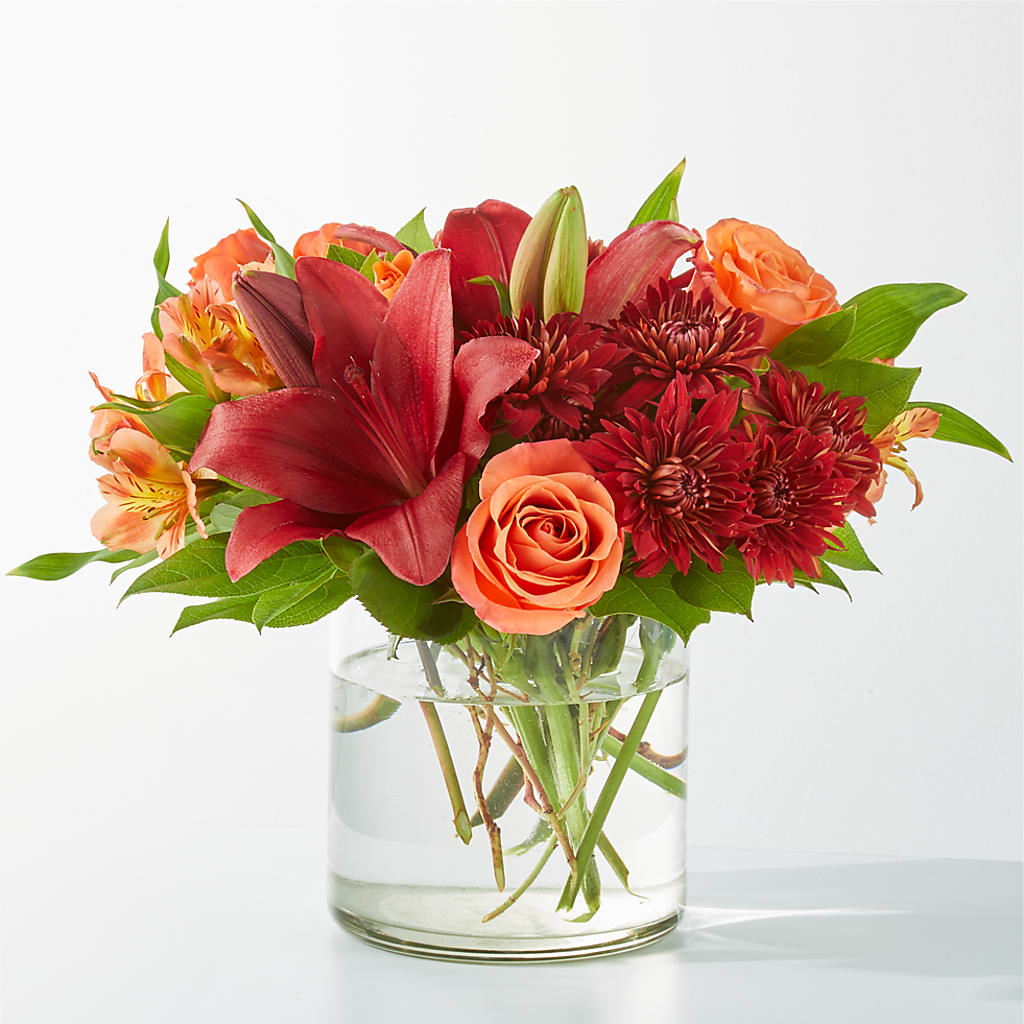 Crimson Leaves Bouquet – Flowers By Mayra Inc, Freeport NY
