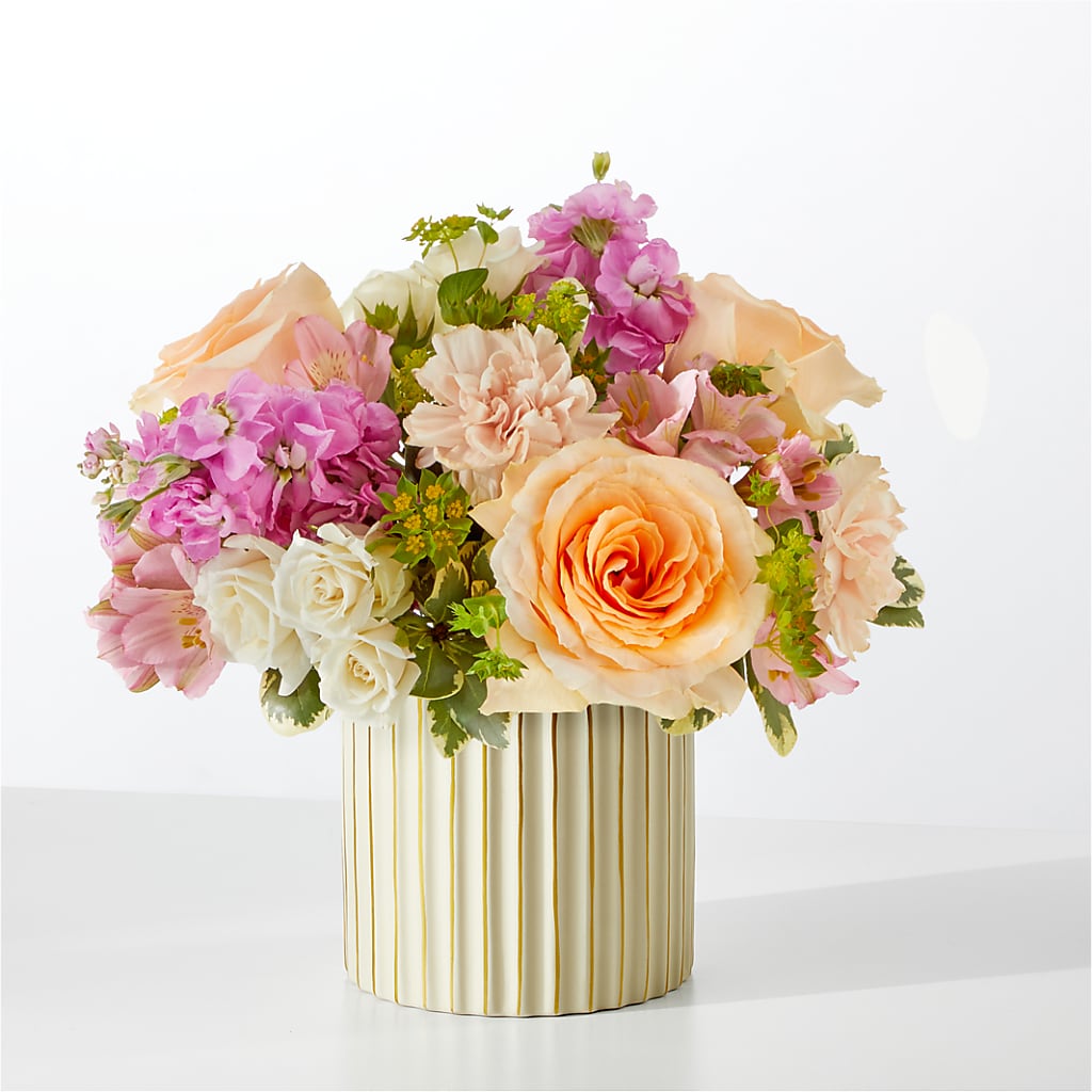 Paradise Bouquet with Ivory Vase – Flowers By Mayra Inc, Freeport NY