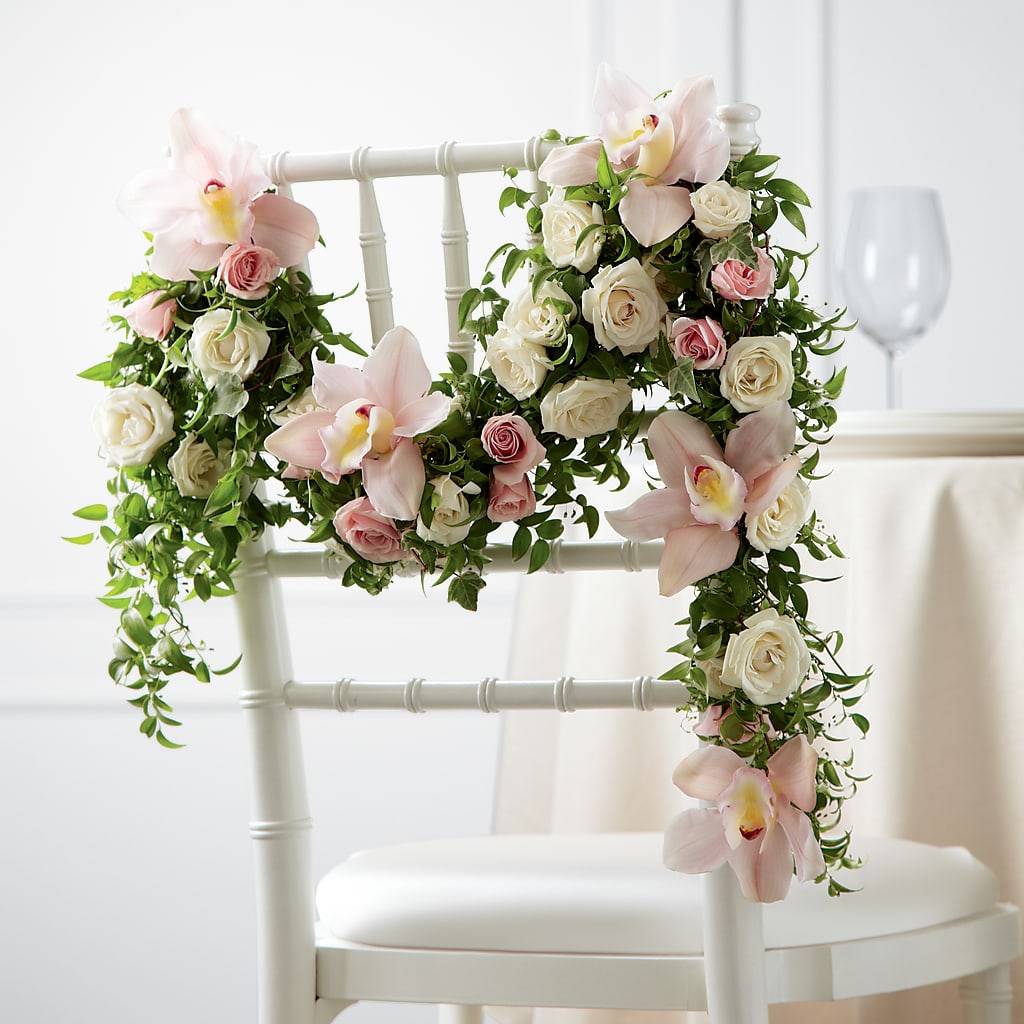 Orchid Rose Chair Décor – Flowers By Mayra Inc, Freeport NY