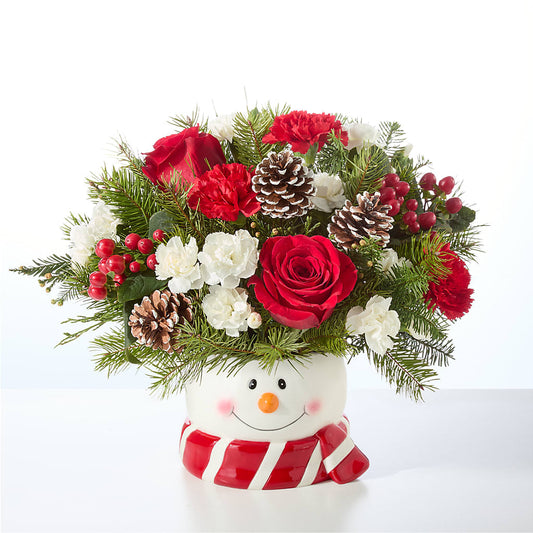 Jolly Snowman Bouquet –  Flowers By Mayra Inc, Freeport NY