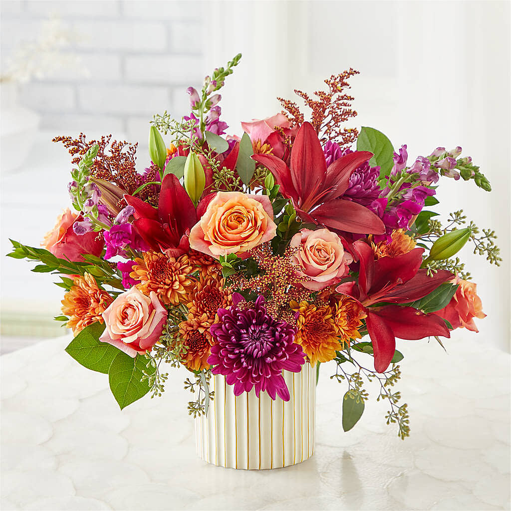 Burgundy Landscape Bouquet –  Flowers By Mayra Inc, Freeport NY