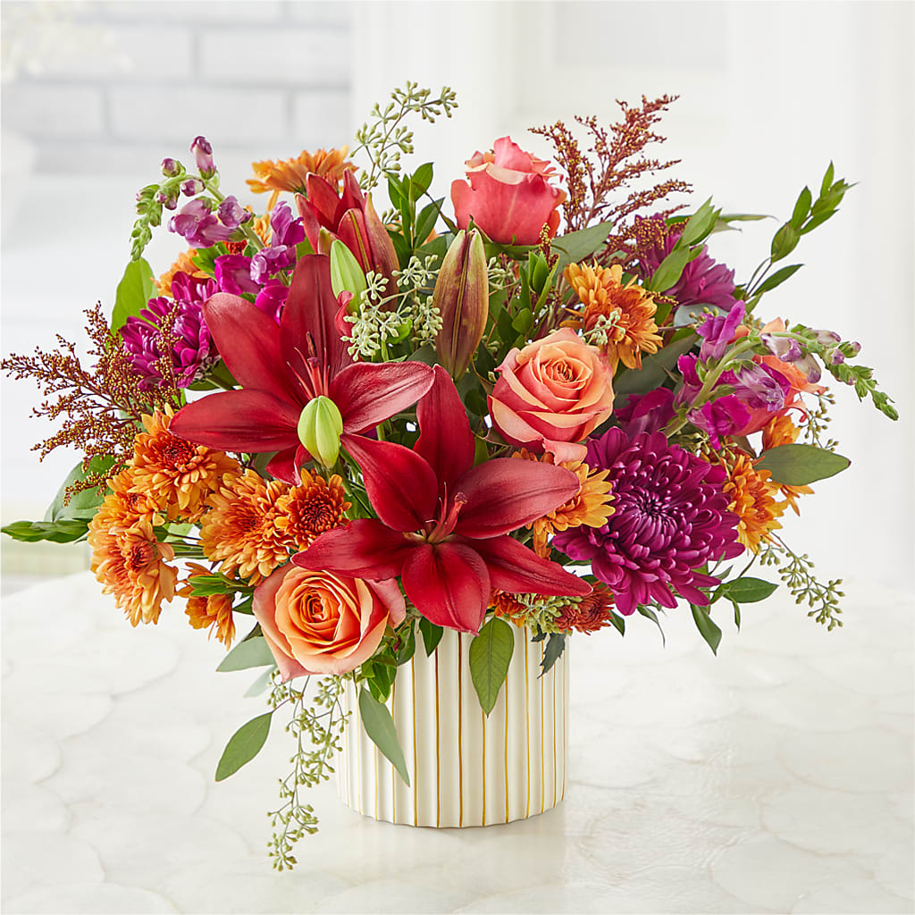 Burgundy Landscape Bouquet –  Flowers By Mayra Inc, Freeport NY