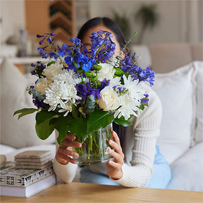 Cerulean Waves Bouquet –  Flowers By Mayra Inc, Freeport NY