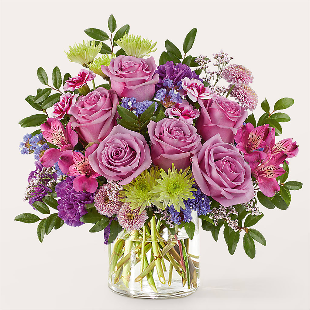 Glass Half Full Bouquet –  Flowers By Mayra Inc, Freeport NY