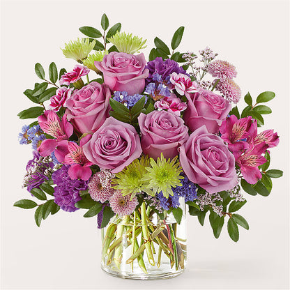 Glass Half Full Bouquet –  Flowers By Mayra Inc, Freeport NY