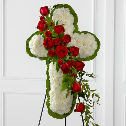 Floral Cross Easel –  Flowers By Mayra Inc, Freeport NY