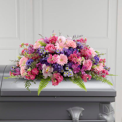 Glorious Garden Casket Spray –  Flowers By Mayra Inc, Freeport NY