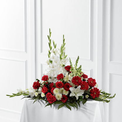 Crimson & White Arrangement –  Flowers By Mayra Inc, Freeport NY