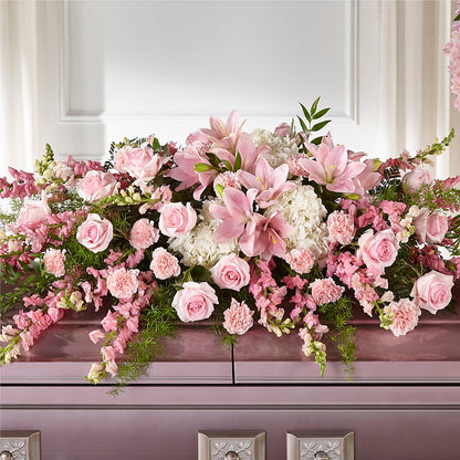 Life & Remembrance Casket Spray –  Flowers By Mayra Inc, Freeport NY