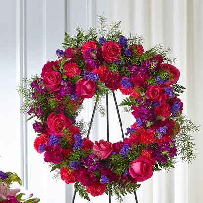 Calming Colors Wreath –  Flowers By Mayra Inc, Freeport NY