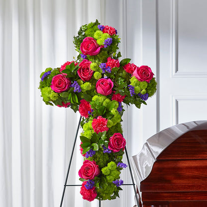Tribute Rose Floral Cross –  Flowers By Mayra Inc, Freeport NY