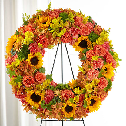 Autumnal Memories Wreath (Standard) –  Flowers By Mayra Inc, Freeport NY