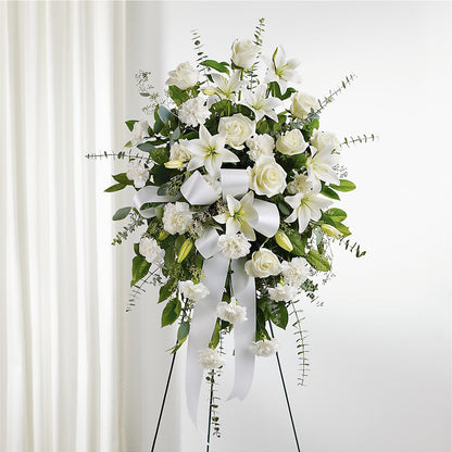 With Care Standing Spray –  Flowers By Mayra Inc, Freeport NY
