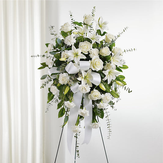 With Care Standing Spray –  Flowers By Mayra Inc, Freeport NY