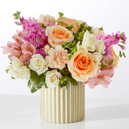 Paradise Bouquet with Ivory Vase –  Flowers By Mayra Inc, Freeport NY
