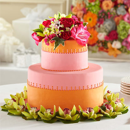 Sweet Citrus Cake Decor –  Flowers By Mayra Inc, Freeport NY